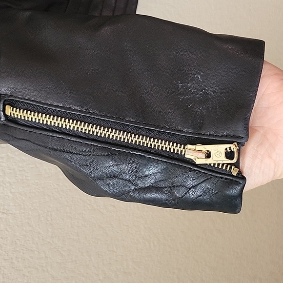 MK 100% Leather motto jacket L - Picture 6 of 13